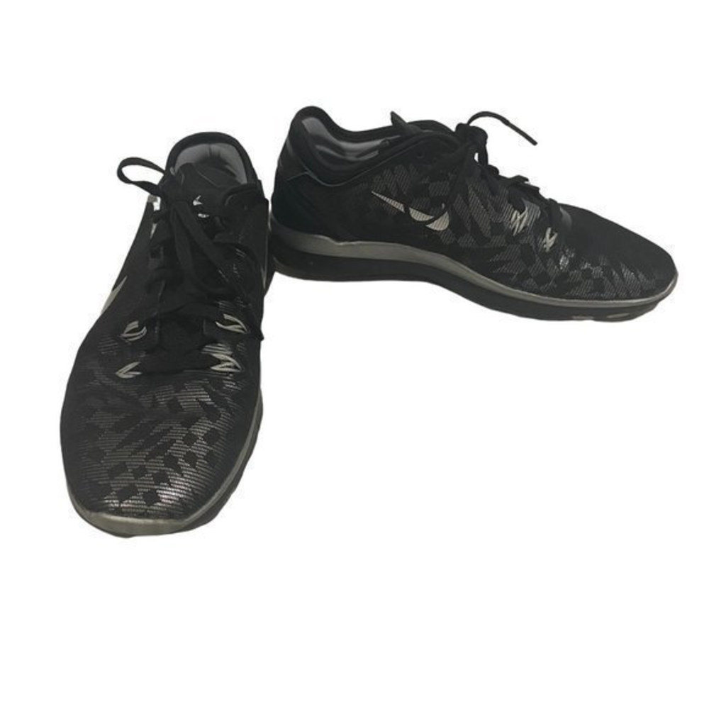 Nike Free 5.0 TR Fit 5 Black Metallic Silver Size 7